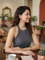 Cable-Knit Halter-Neck Top - Image 2