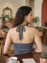 Cable-Knit Halter-Neck Top - Image 3
