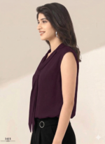 Sleeveless V-Neck Tie-Front Top - Image 2