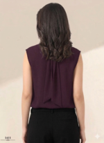 Sleeveless V-Neck Tie-Front Top - Image 3