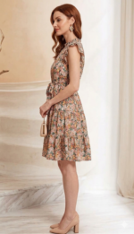 The Rosalie Tiered Mini Floral Dress - Image 2