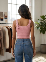 The Pink Petal Plush Buckle Top - Image 3