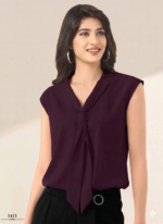 Sleeveless V-Neck Tie-Front Top