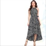 The Cute Zebra Pattern Sahara High-Low Maxi