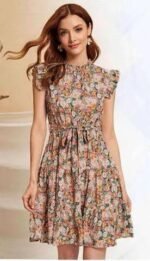 The Rosalie Tiered Mini Floral Dress