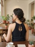 Cable-Knit Halter-Neck Top - Image 3