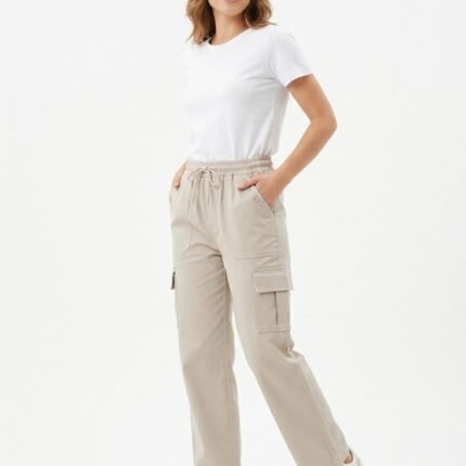 High-Waisted Cargo Pants