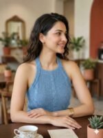 Cable-Knit Halter-Neck Top - Image 2