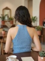 Cable-Knit Halter-Neck Top - Image 3