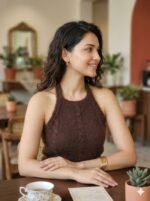 Cable-Knit Halter-Neck Top - Image 3