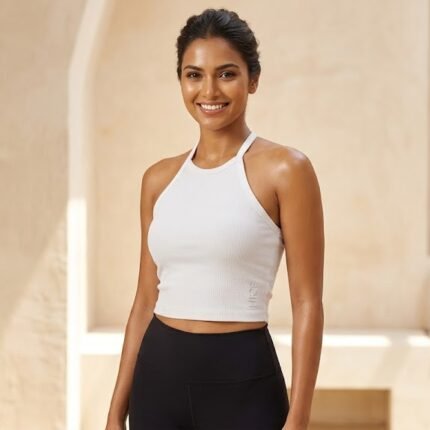 "HICE" Graphic Halter Crop Top