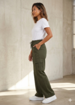 High-Waisted Cargo Pants - Image 2