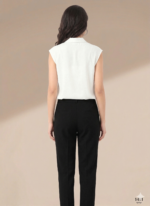 Sleeveless V-Neck Tie-Front Top - Image 2