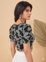 Ruched Sweetheart Puff-Sleeve Crop Top - Image 2