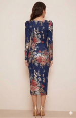 Floral Sweetheart Midi Party Wear - Image 3