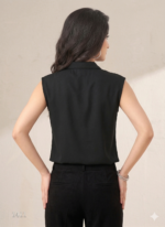 Sleeveless V-Neck Tie-Front Top (Copy) - Image 3