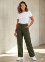 High-Waisted Cargo Pants