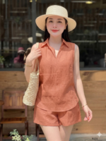 Linen-Blend Sleeveless Co-ord Sets