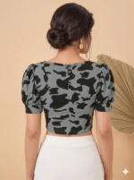 Ruched Sweetheart Puff-Sleeve Crop Top - Image 3