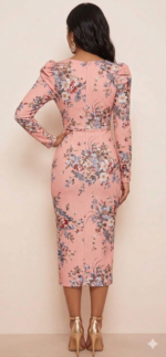 Floral Sweetheart Midi Party Wear - Image 3