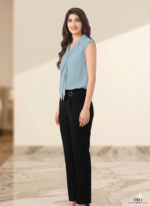 Sleeveless V-Neck Tie-Front Top - Image 3