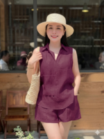 Linen-Blend Sleeveless Co-ord Sets