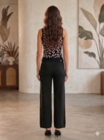 Leopard Print Knit Scoop-Neck Crop Top - Image 3