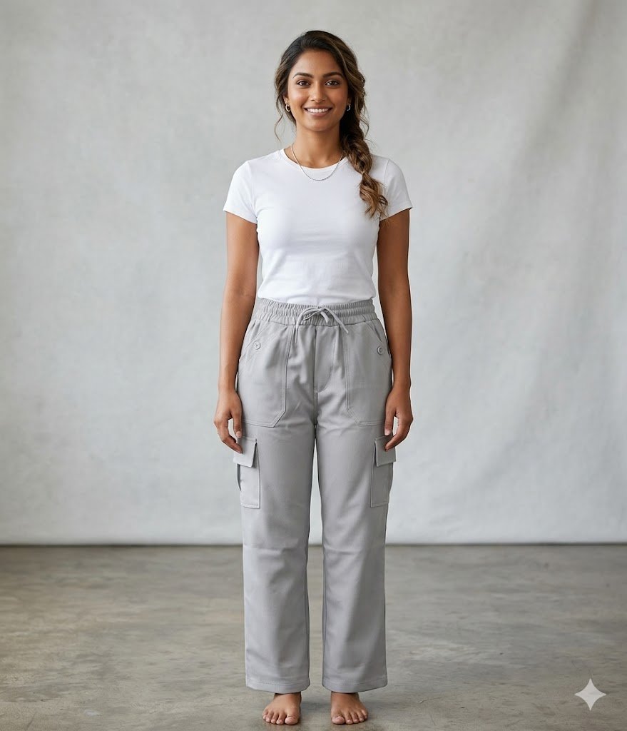 b0ab1ac2-7151-4d92-86f3-4b647cad230e High-Waisted Cargo Pants - Image 1